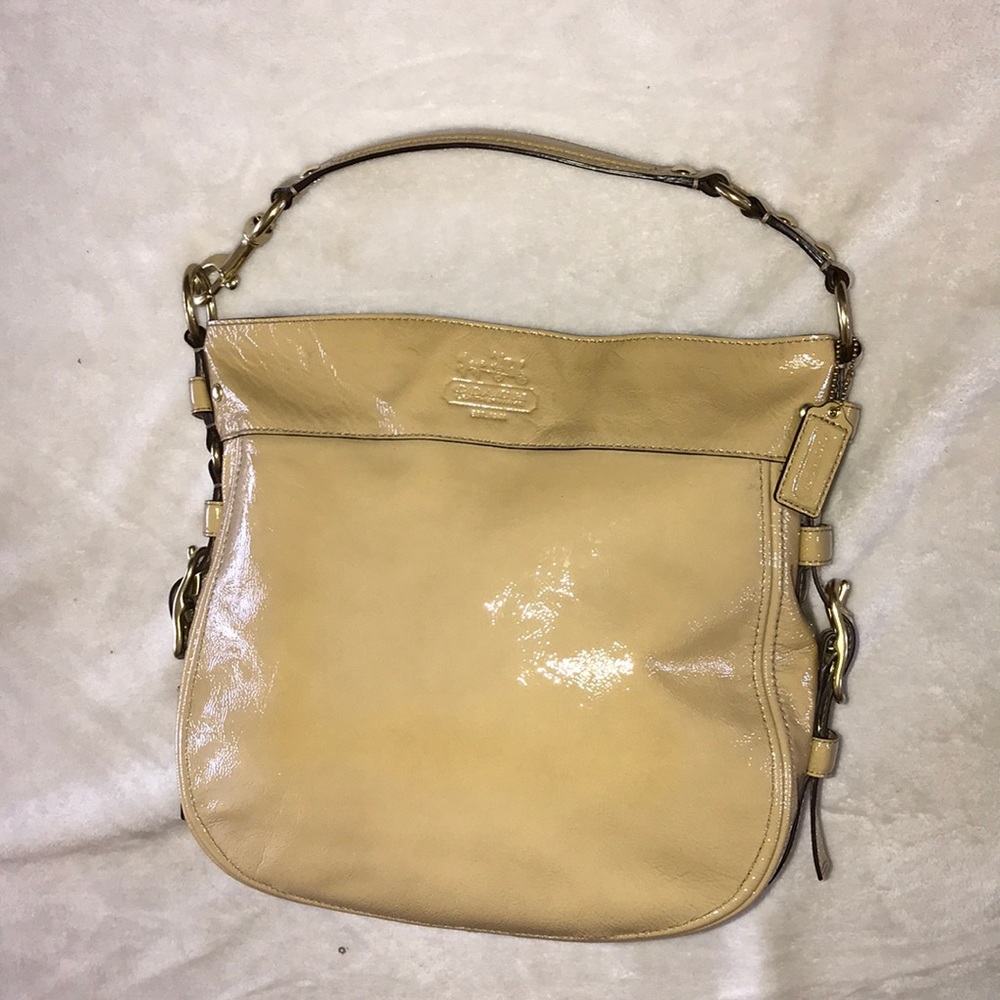 Leather tan Coach